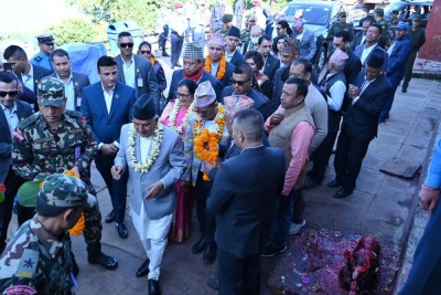 राष्ट्रपति पौडेलद्वारा पलाञ्चोक भगवती मन्दिरमा पूजाअर्चना   